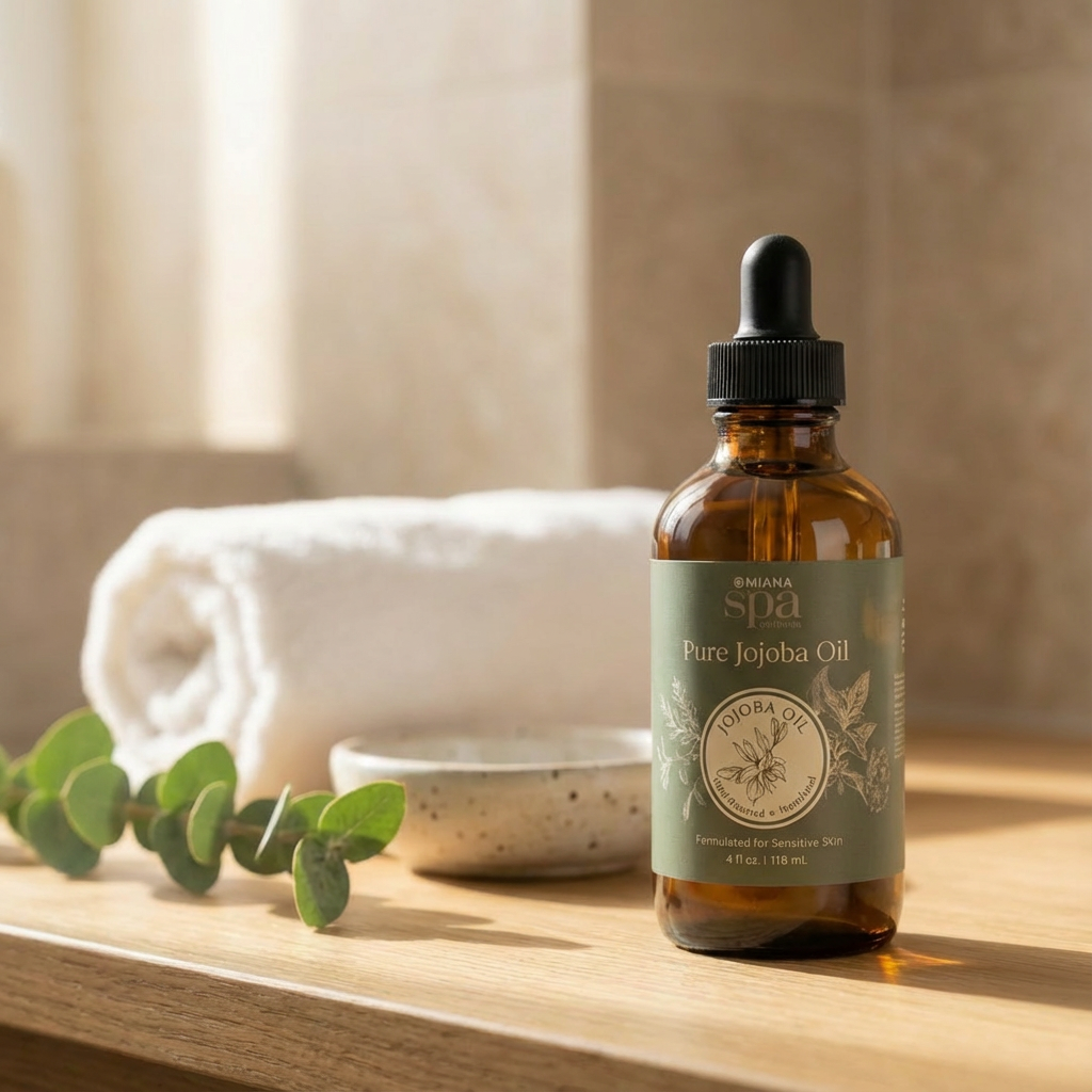 Omiana Natural Cosmetics Oil Pure Jojoba Oil – Lightweight, Cold-Pressed Moisturizing Oil for Sensitive Skin
