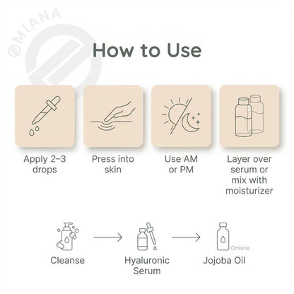 Omiana Natural Cosmetics Oil Pure Jojoba Oil – Lightweight, Cold-Pressed Moisturizing Oil for Sensitive Skin
